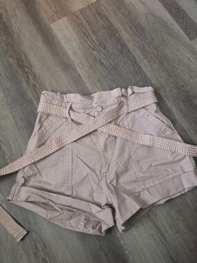 Abercrombie & Fitch High-Rise Paperbag Feminine Shorts Utility Pockets Sz S